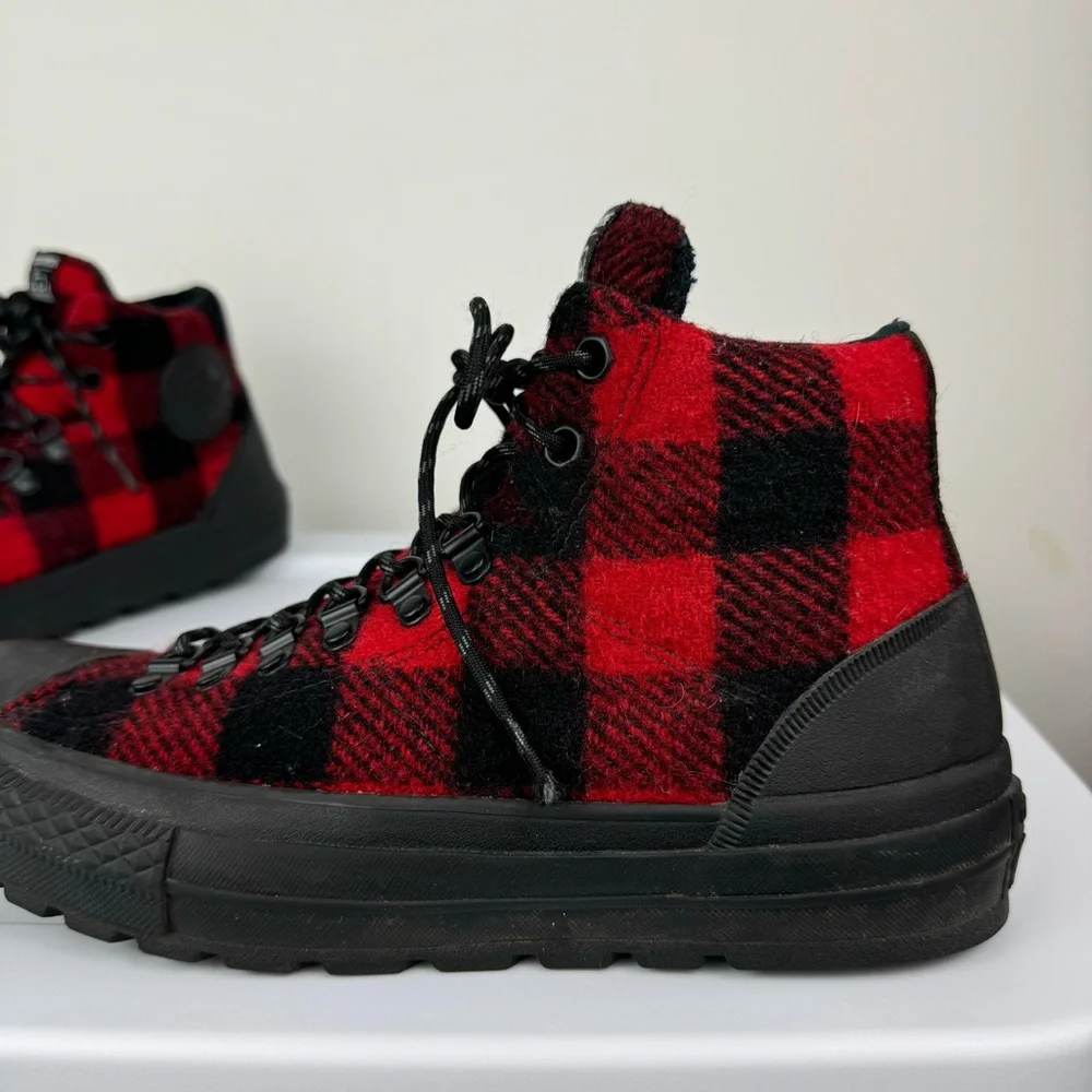 Converse X Woolrich Street Hiker High Top Sneaker Boots Sz 8 Mens / 9.5 Womens